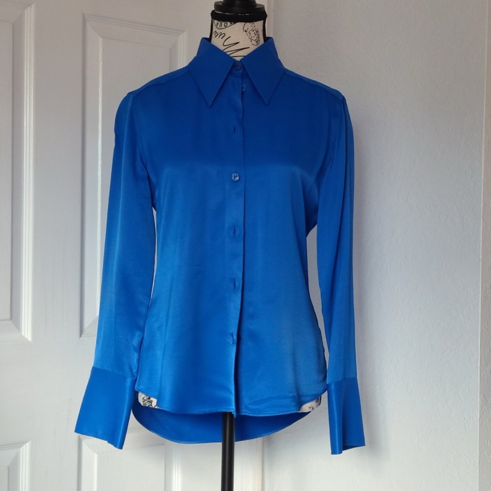 Zara Royal Blue Women's Button-Down Shirt